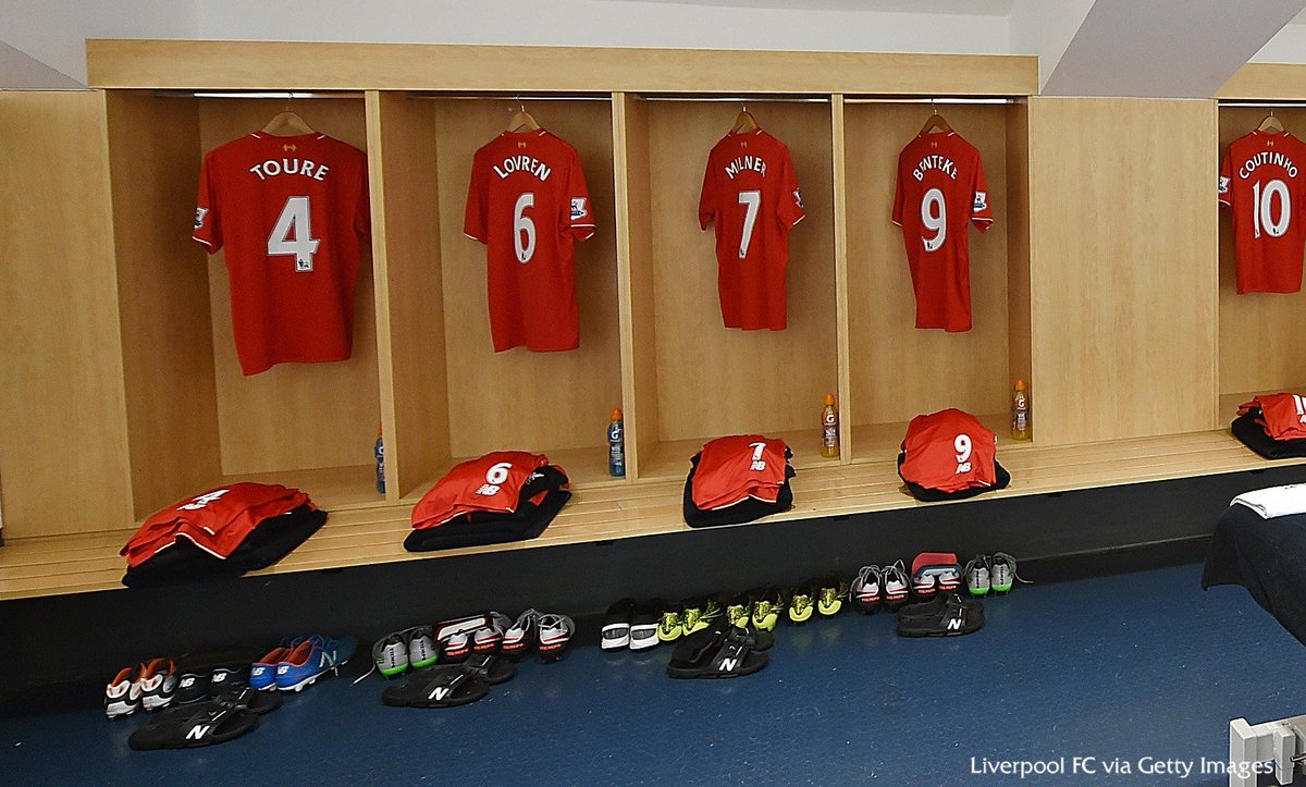 LFC's tweet photo. PHOTOS: A glimpse inside #LFC's dressing room ahead of tonight's clash with @MCFC https://t.co/gFGYBUnM7a