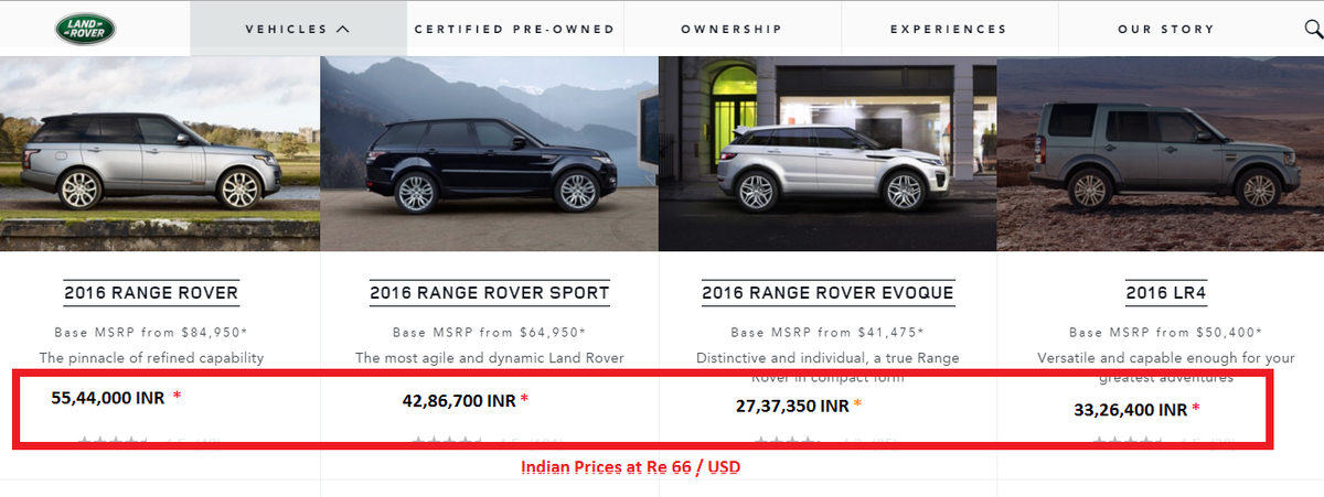 A1mit's tweet image. How I Wish #PurchasingPowerParity was a real world #Phenomenon

@JLRIndia @TataMotors @narendramodi @MakeInIndia !!!