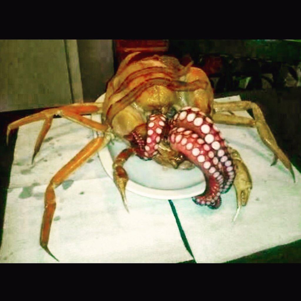 Who needs a "turducken" when you can have an "octopus stuffed bacon