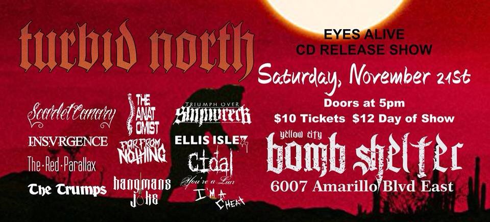 Playing BOMBFEST with @turbidnorth tonight in Amarillo,TX at the Bombshelter. Come party.