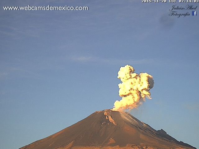 Volcán Popocatépetl mantiene actividad moderada - CUWnJL7UsAA_2c2