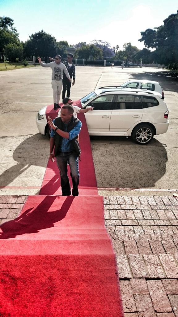 We were asked to arrive on the red carpet... nobody said to move the car!! <a href="/emoadams/">Emo Adams</a>