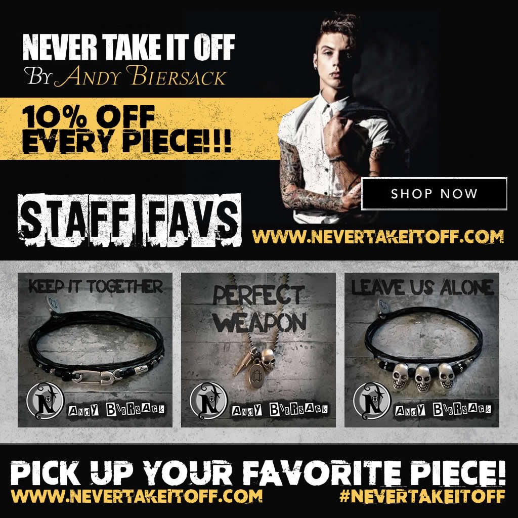 NeverTakeitOff's tweet image. 10%OFF ALL @AndyBVB ~ ORDER 4 get his HAND SIGNED CARD
Sale &amp;amp; Signed Card Offer Ends Sunday 
Andy-Biersack.nevertakeitoff.com