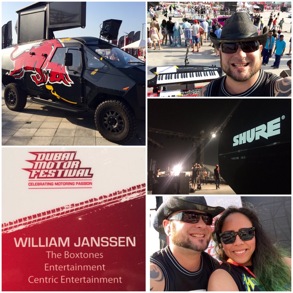WJanssenMusic's tweet photo. Had fun today at @Dubaimotorfest with my friends @RedBullUAE @djtrina @shure @Roland_US &amp; @Boxtones 

#feeltherush 🚘 https://t.co/TgVe7Ty9Qs