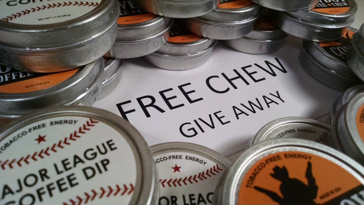 Twitter GIVE AWAY CONTEST
RETWEET to ENTER
Cowboy Chew &amp; Baseball Dip
Freshly Roasted &amp; Ground Coffee
Caffeine to GO