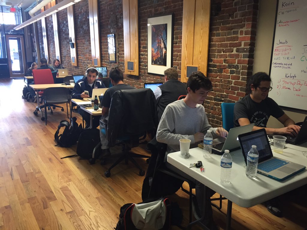 Knox_ec's tweet image. The teams hard at work on day 2 of the #CodeWorks #hackathon!