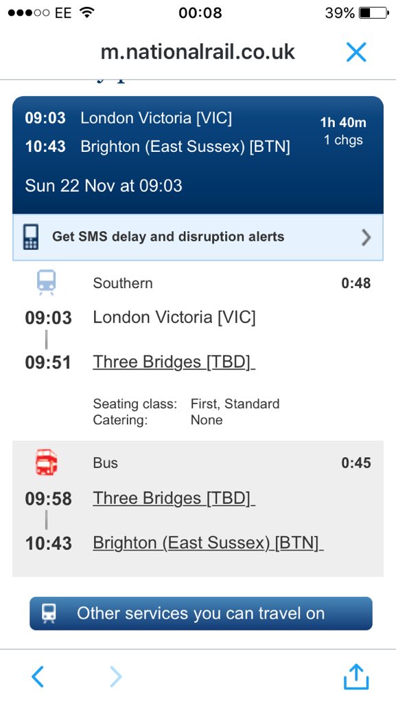 SuperStu18's tweet photo. @SouthernRailUK just checked the link. Unfortunately Colin there is engineering works. 😒 https://t.co/BnEJiVLI2x