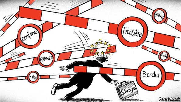 TheEconomist's tweet photo. The main line in German and western Europe talk shows is that the refugees are IS victims https://t.co/YmQSxrppzk https://t.co/QQ09aejutt