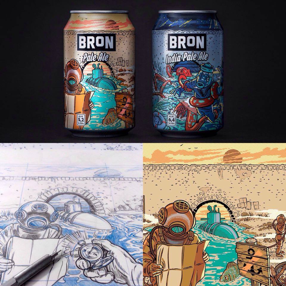 Ink Bad Company is an illustrator featured in our latest issue with his project for Åbro; a Swedish family brewery.