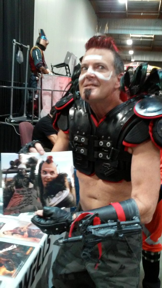 theironpup's tweet photo. Is this what a sh*t eat'n grin looks like?  Somebody's happy! @NukeTheFridge 
#nukethefridge #madmax #roadwarrior https://t.co/i6lOSd6WbY