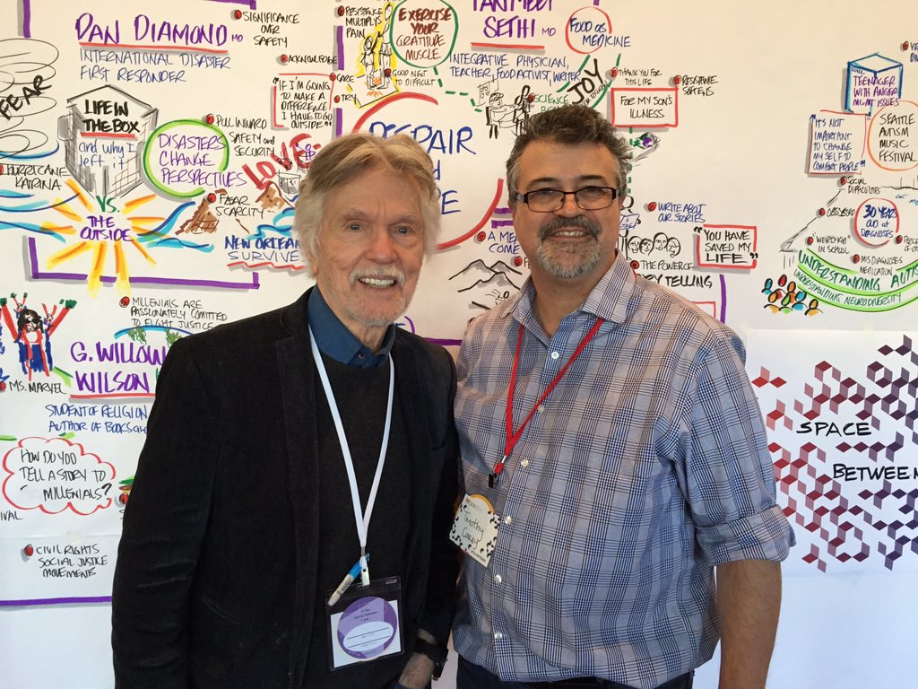 timothycorey's tweet photo. Tom Skerritt stopped by. Good conversation. #TEDxRainier #timothycorey https://t.co/tPJs3K98Wu