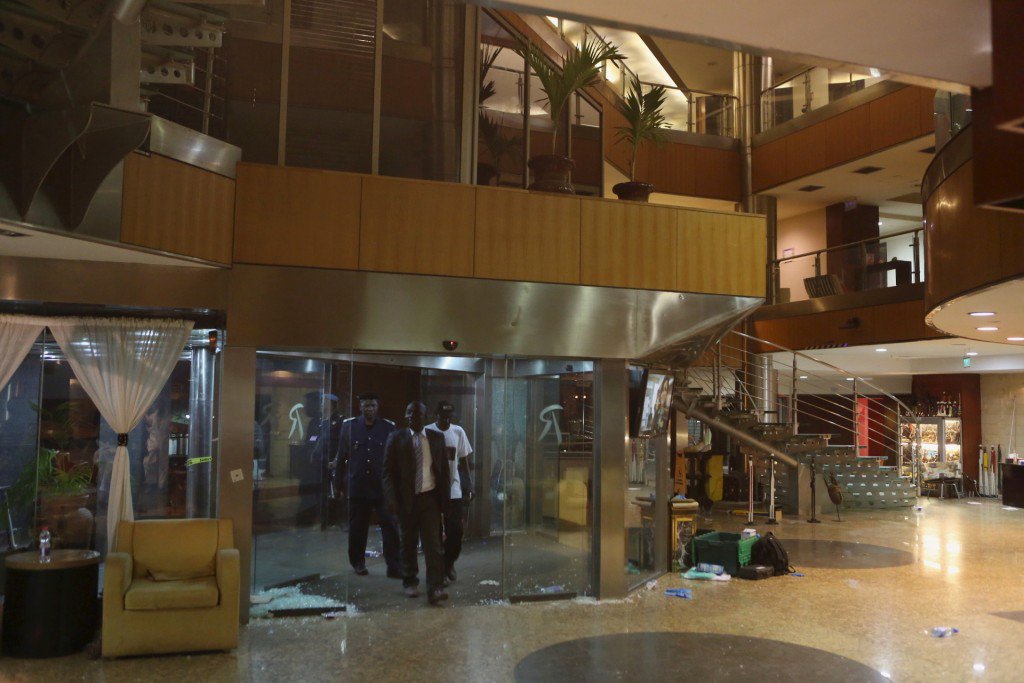 NewsHour's tweet photo. Mali declares state of emergency after at least 19 killed in hotel attack https://t.co/9ZcG2tDL3m https://t.co/08ZdmgiR4w