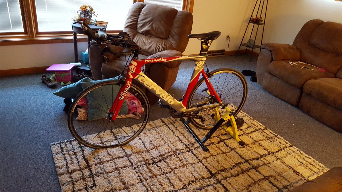 JeffVanWinkle's tweet image. My friend for the next hour or so.#trainerride #Triathlete