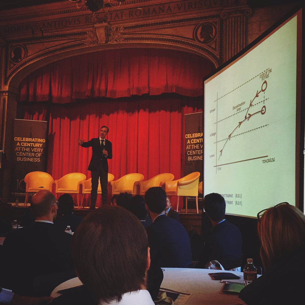 GiuliaPerovich's tweet photo. The discontinuation jump. How Ferrero combines R.O.I and R.O.F. Amazing @AldoUva's speech at @XV_NOVA_Conf !! https://t.co/UZ9px29HUP