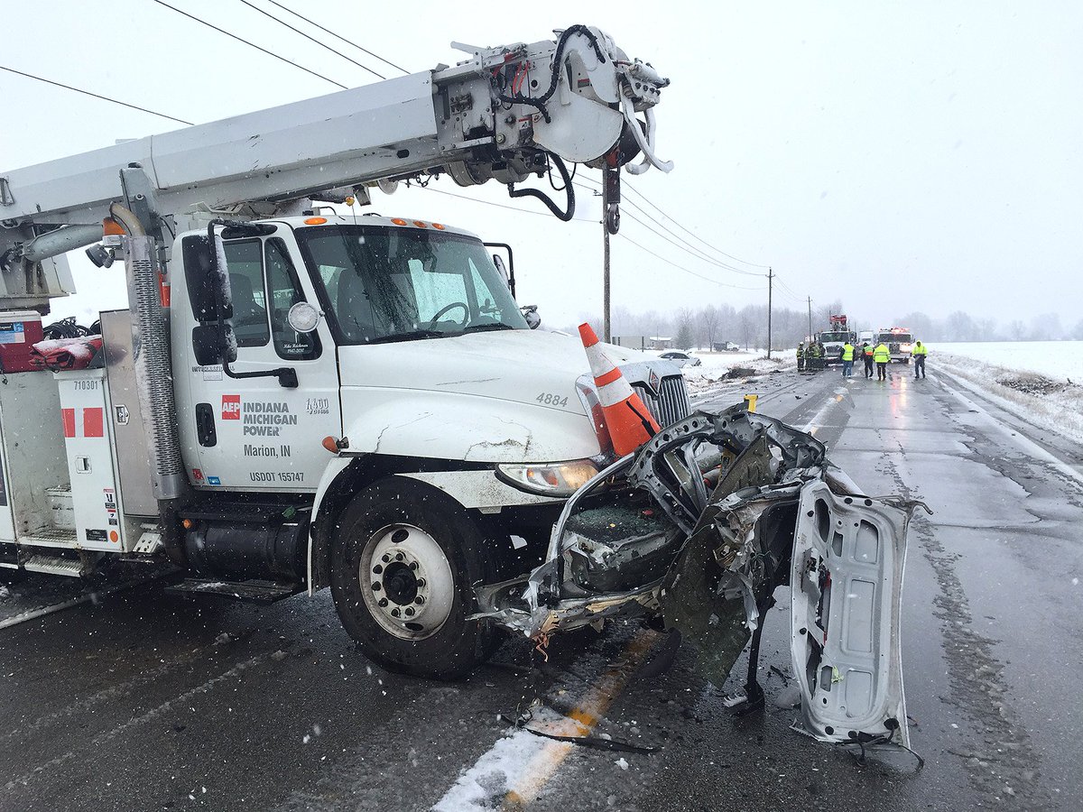 Fatal Muncie BREAKING NEWS Fatal crash NW Muncie involves AEP truck