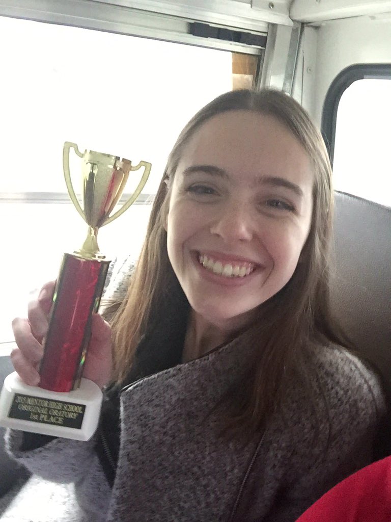 vhsSpeechDebate's tweet photo. Congrats @eileen_costello on winning the @MHSspeechndeb8 tournament in Original today. #vhs4n6 #Bid3 https://t.co/MWdFyv5Z1i