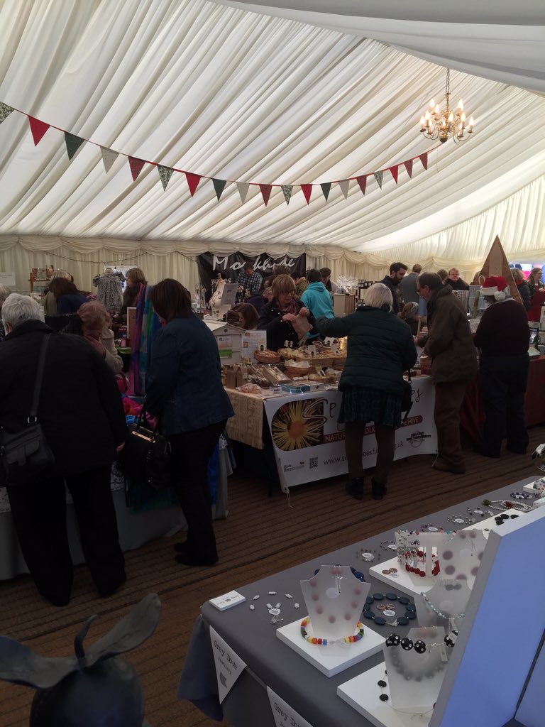 Great first day @BroadfieldCourt #Christmas Fair with brass band. What wonderful people you meet at a show!