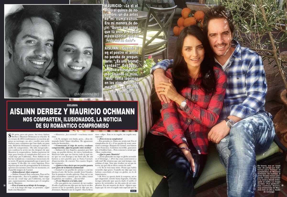 Adrianne095's tweet photo. @MauOchmann y @AiSlinn_Derbez anuncian su compromiso ¡HOLA! México [Nov 25] | HD ► https://t.co/WIsWLFoMdn https://t.co/clF0fBGl0v
