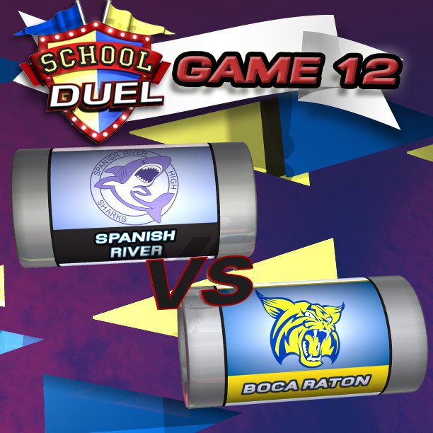 SchoolDuel's tweet photo. The 12th game of #SchoolDuel 2016 matches #SpanishRiverHigh vs #BocaRatonHigh !! Retweet 4 Spanish River! https://t.co/V372mqlGZx