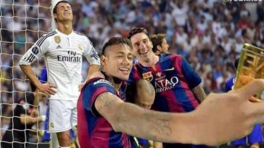 A3Noticias's tweet photo. Los 'memes' más divertidos del #RealMadrid - #FCB tras #ElClásico https://t.co/IxBYox9k3I https://t.co/ZwJu17BnDY