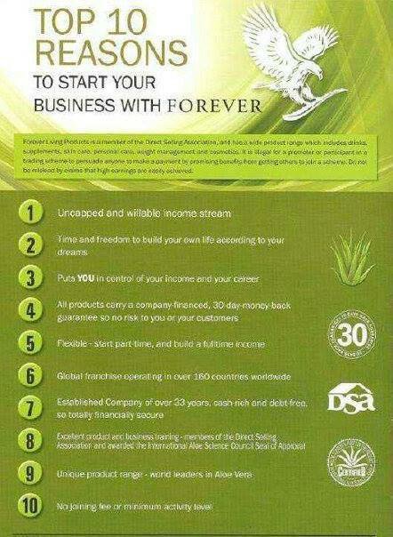 uzziemom's tweet image. Top 10 reasons to start a #Forever business.  Getaloed.flp.com