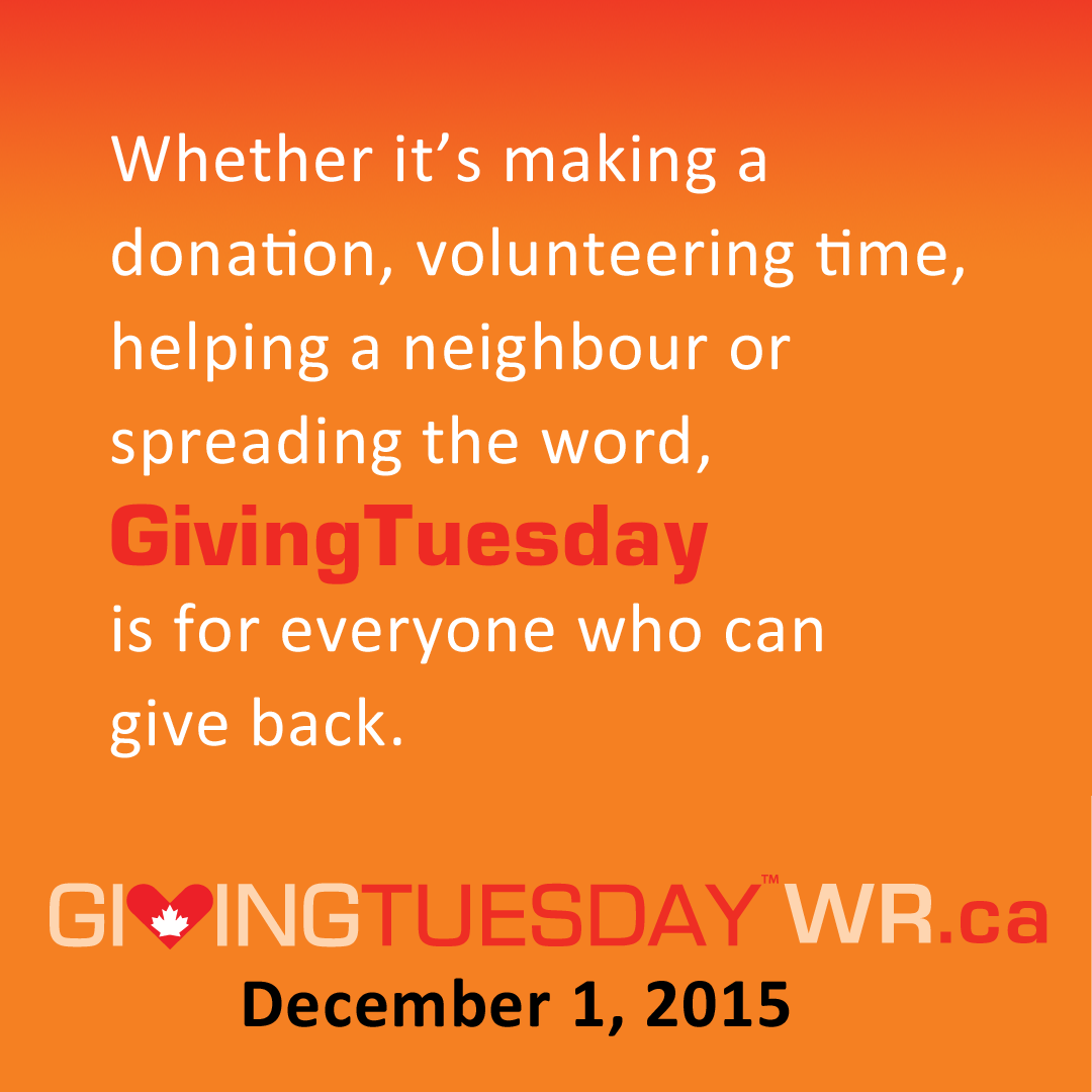 GivingTuesdayCa's tweet photo. RT @givingtuesdaywr How will you give on Dec 1st?
https://t.co/a6w6D7QzgS
#GivingTuesdayWR #GivingTuesdayCA https://t.co/HlXjh3Znqc