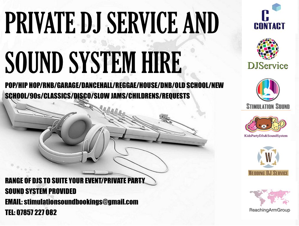 stimulationuk's tweet photo. Weddings, Private parties, office events, birthdays, childrens and family friendly DJ services and Sound System Hire https://t.co/ntjs6dKWx1