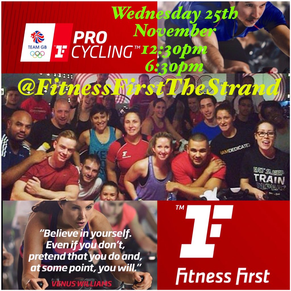 FFStrand's tweet photo. Come & join us at Fitness First The Strand Wednesday 25th for our newest version #TeamGbProCycling & bring a friend https://t.co/tSJyuZWTKb