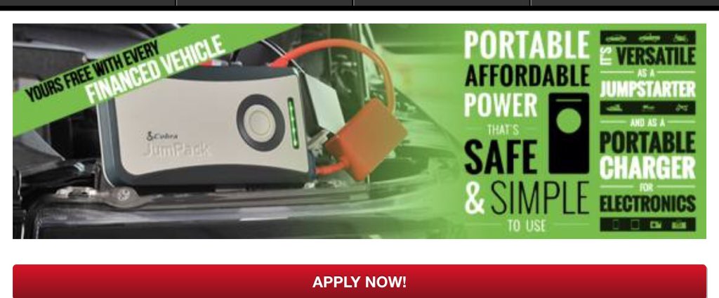 TextforCredit's tweet photo. Don't get stranded this winter #Calgary with our #Free battery booster pack included with purchase @cfauto4 #PLUS https://t.co/fpZl0xtwwi