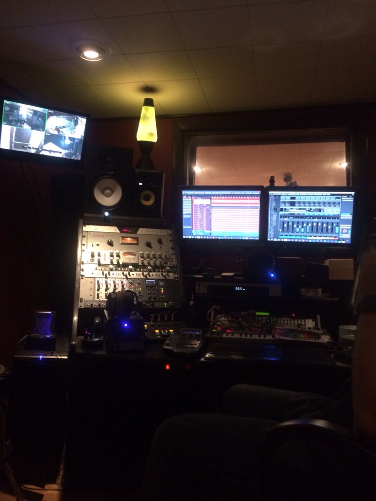 Studio magic. Stay tuned for our new full length coming out in the new year!