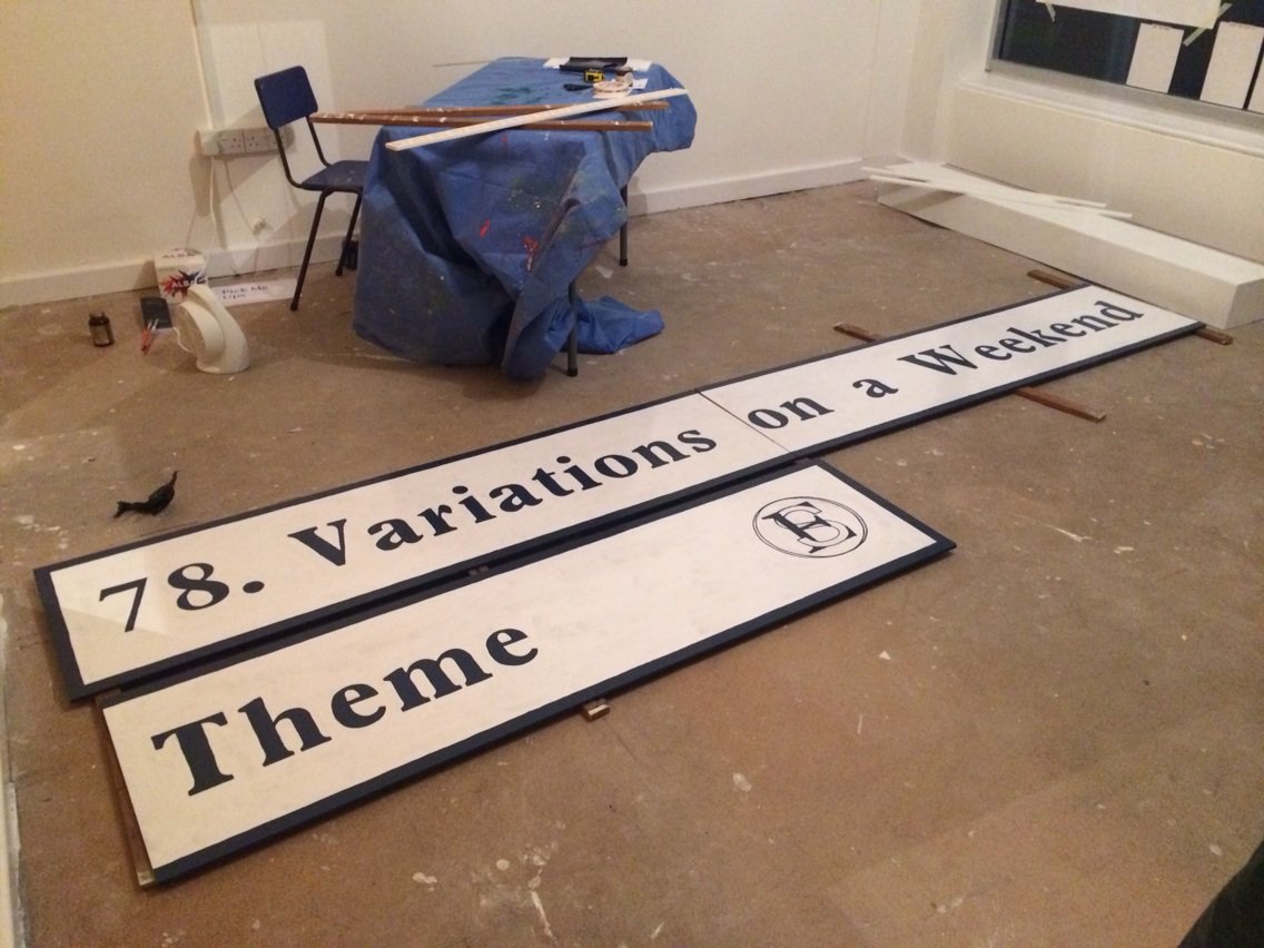 OpenHouseCam's tweet photo. End of day 5 #signs complete #VariationsOnAWeekendTheme @kettlesyard #78AkemanStreet https://t.co/4XzfwmJaCS