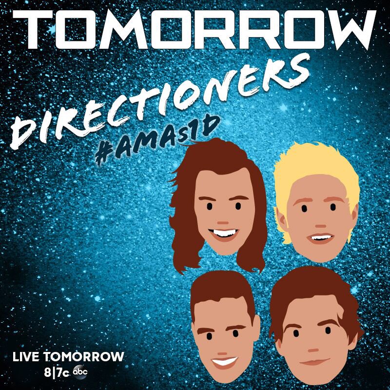 the1Dscene's tweet image. YES! @TheAMAs are tomorrow! The boys are nominated and are performing ! Who's excited? #AMAs #AMAs1D