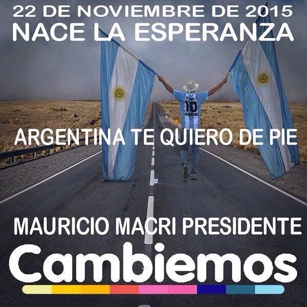 AnonymousSoldat's tweet photo. "@MariuGobierna: #MacriPresidente #Cambiemos #VamosJuntos #MauricioYVos #HoyCambiamos https://t.co/Dc0X1ydQjT" https://t.co/Ota08uyftY