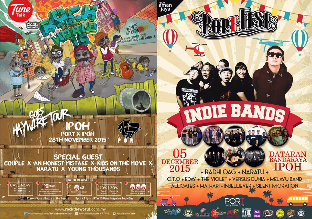 untunglah org ipoh. 2 minggu berturut2, 2 kali tempat sama, 2-2 show free, 2 design merch baju nak dibawak.