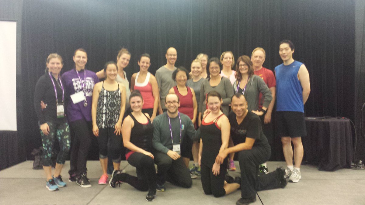 sandy_reimer's tweet photo. Yay! Johanna, Suzy, Gustavo @canfitpro  #vanfitnessexpo dance party and @YWCAHF members!!! https://t.co/7gkcNmus6i