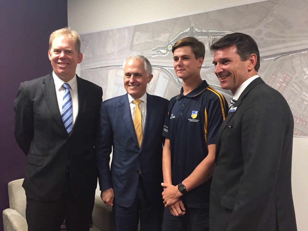 Connecting with Prime Minister about the future of trade education in Australia.