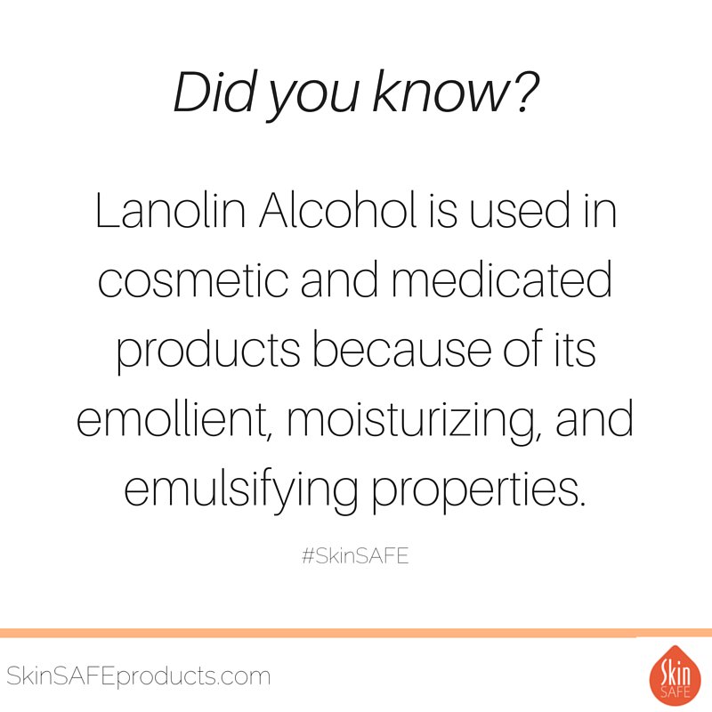 Skin_SAFE's tweet image. #DYK: #LanolinAlcohol is used in cosmetic and medicated products because of its moisturizing properties.