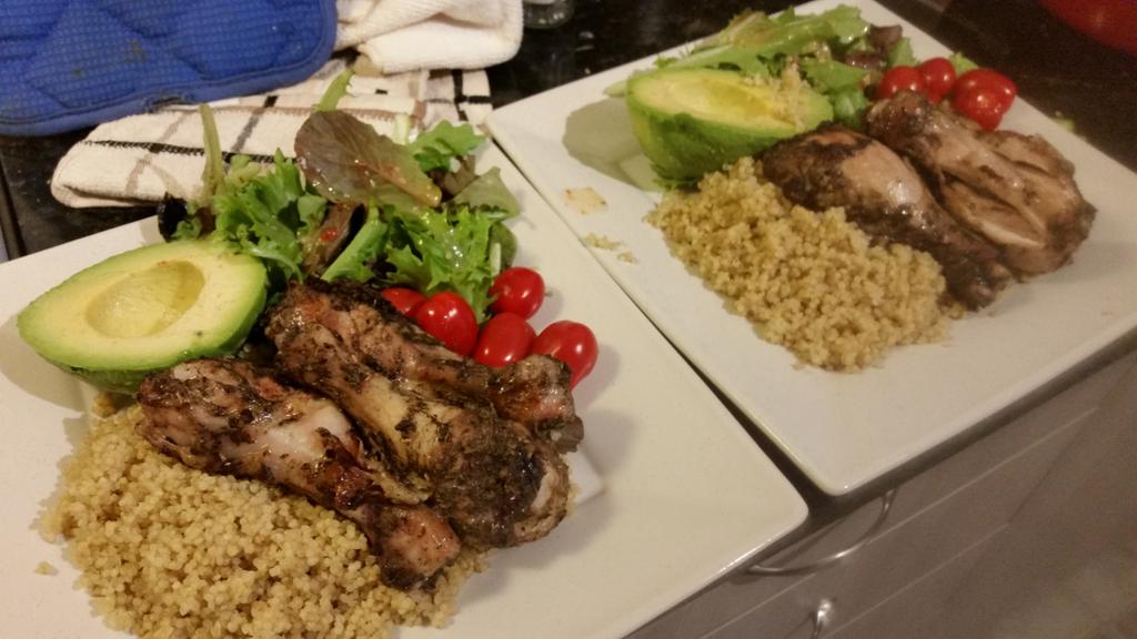 bchangUW's tweet photo. Nothing like a home cooked meal! Jerk sauce has me on the brink of binge eating disorder #URWhatUTwEat @UWrachelTA https://t.co/AqZrFYrgBr