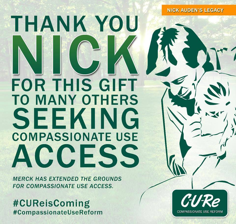 eatevilpenguins's tweet photo. #CompassionateUseReform @andi_sloan"s Army Will Always Remember You / So Loved / Nick Auden / @AmyAuden & family https://t.co/j1eMDU5pf5