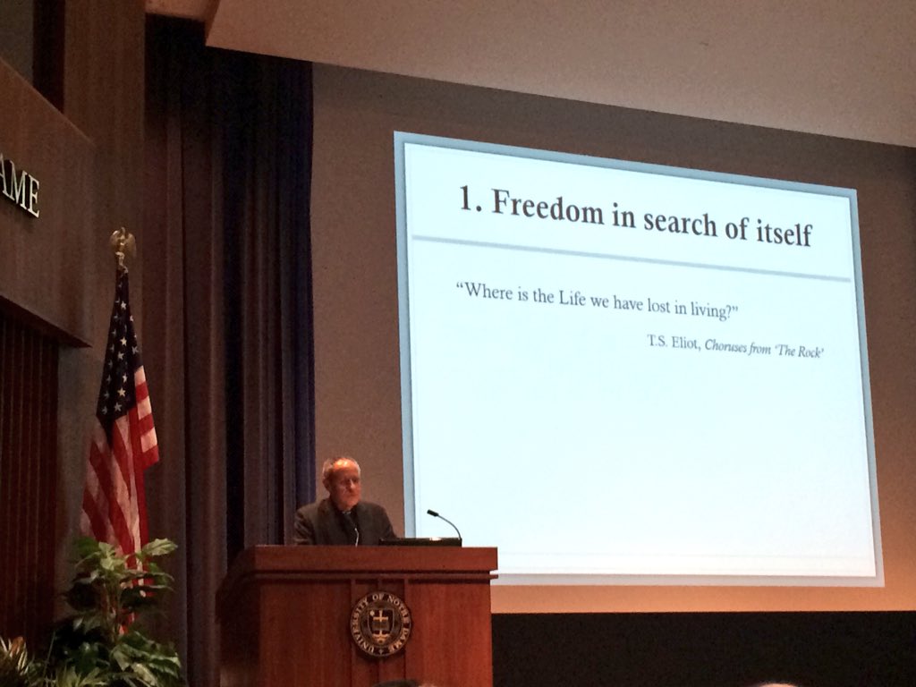 marcoaluigi's tweet photo. #Carrón in its closing address "The Truth Will Set You Free" #ForFreedomSetFree #FallConference @ND_EthicsCenter https://t.co/B30zjG6Zh4