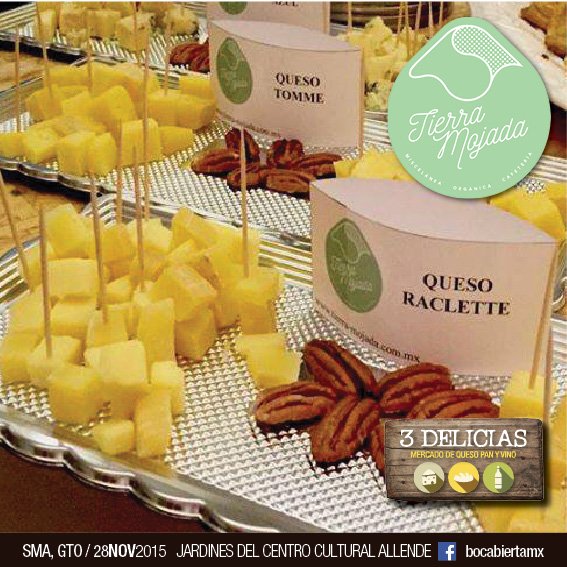 bocabiertamx's tweet photo. Quesos orgánicos y muchos más productos de @tierramojadamx podrás disfrutar en 3 Delicias SMA, info en bocabierta.m https://t.co/DIZO8i2tBC