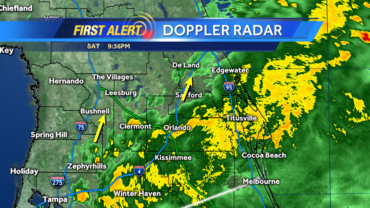 EricBurrisWX's tweet image. Oh, the rain shield is lifting northward. Please drive safe if you have outdoor plans tonight... #WESH2Storms