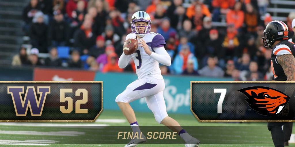 Sorry to our brothers down at OSU. #Dawgs #BowDownToWashington