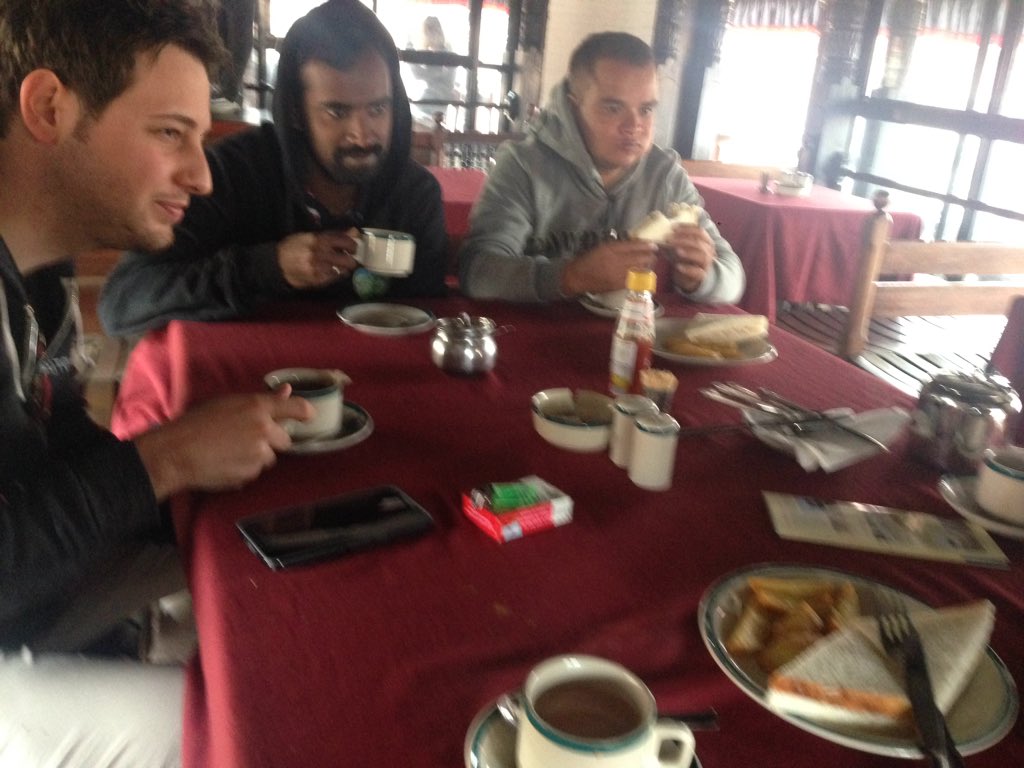 sakinshrestha's tweet photo. Having #breakfast at #bhaktapur with @maharzan @bryceadams @simplysaru after #WCNP2015 https://t.co/YLYVwdRYfL