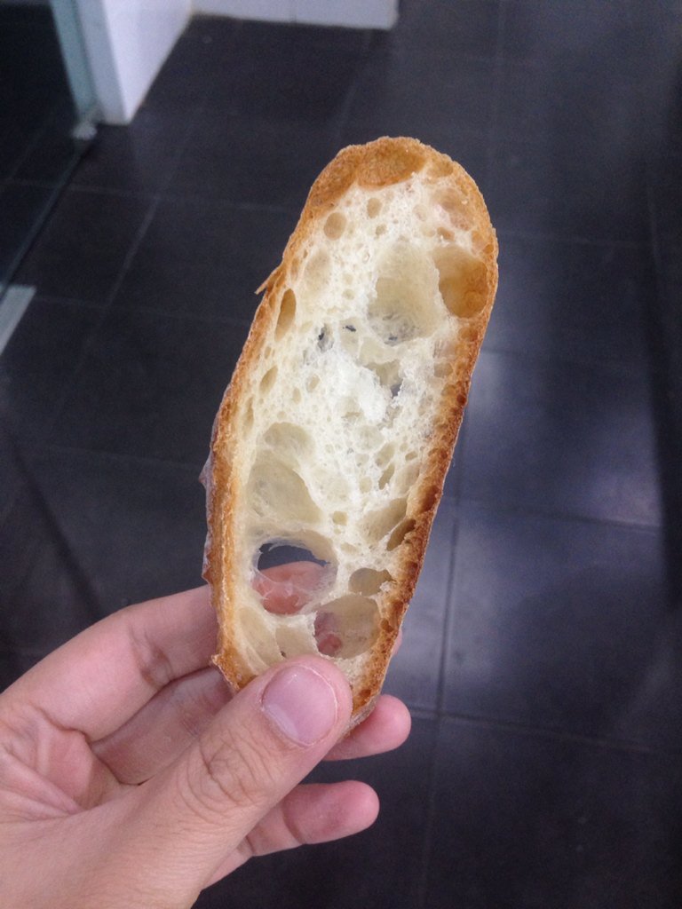 Luvitaho's tweet photo. It's a damn good slice of baguette....... https://t.co/leC0T5wvEY