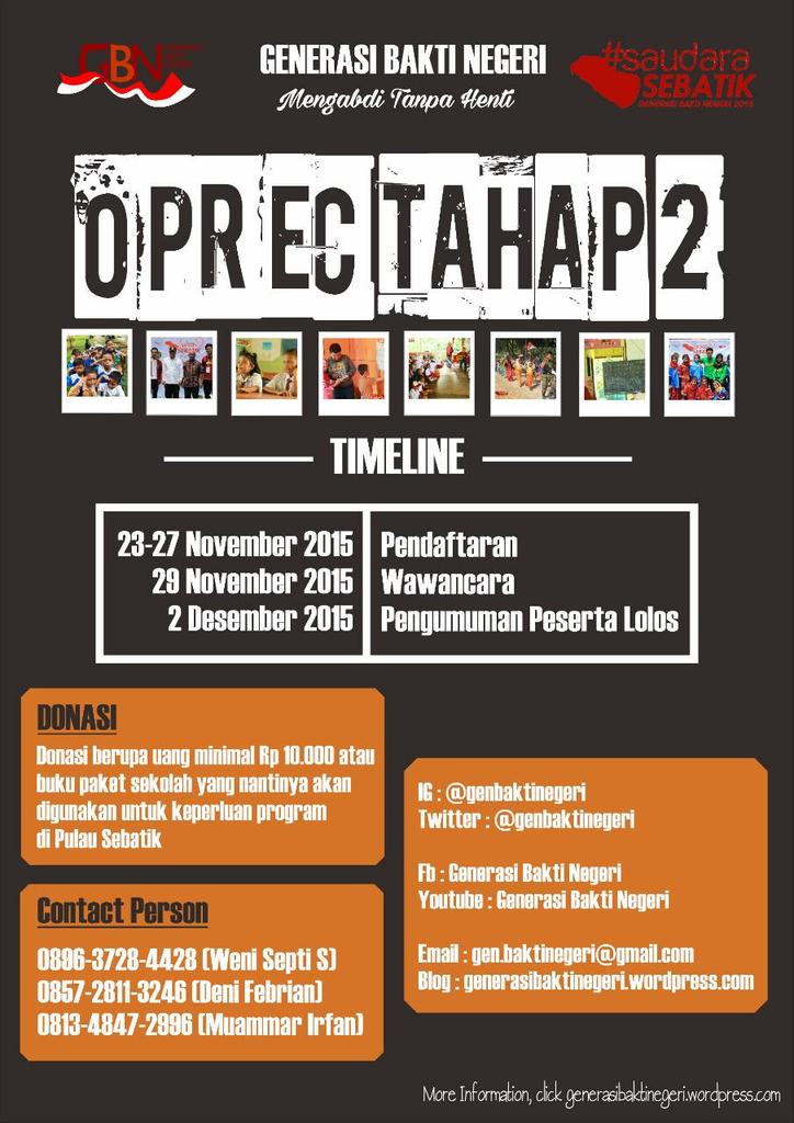 OPEN RECRUITMENT GENERASI BAKTI NEGERI BATCH II #SaudaraSebatik! @umy <a href="/komahiumy/">Komahi UMY</a> <a href="/HIMIEumy/">Ilmu Ekonomi FEB UMY</a> <a href="/umyjogja/">UMY</a> <a href="/Almujaddid_UMY/">Al mujaddid UMY</a>