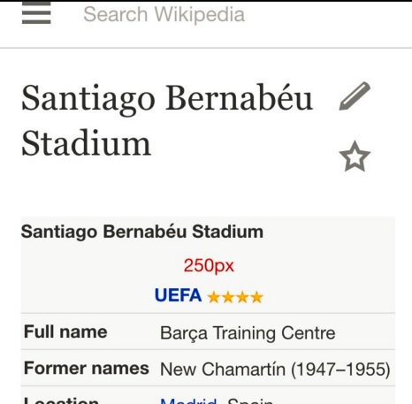 Bolanet's tweet photo. https://t.co/12MLQ0mPZQ - Di Wikipedia, Bernabeu Jadi Markas Latihan Barca https://t.co/2YOVwCe1Zf