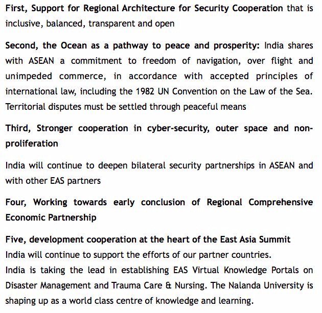 MEAIndia's tweet photo. Five elements for an Asian Century: PM @narendramodi defines his vision for the East Asia Summit https://t.co/l3mHs1Fl2L