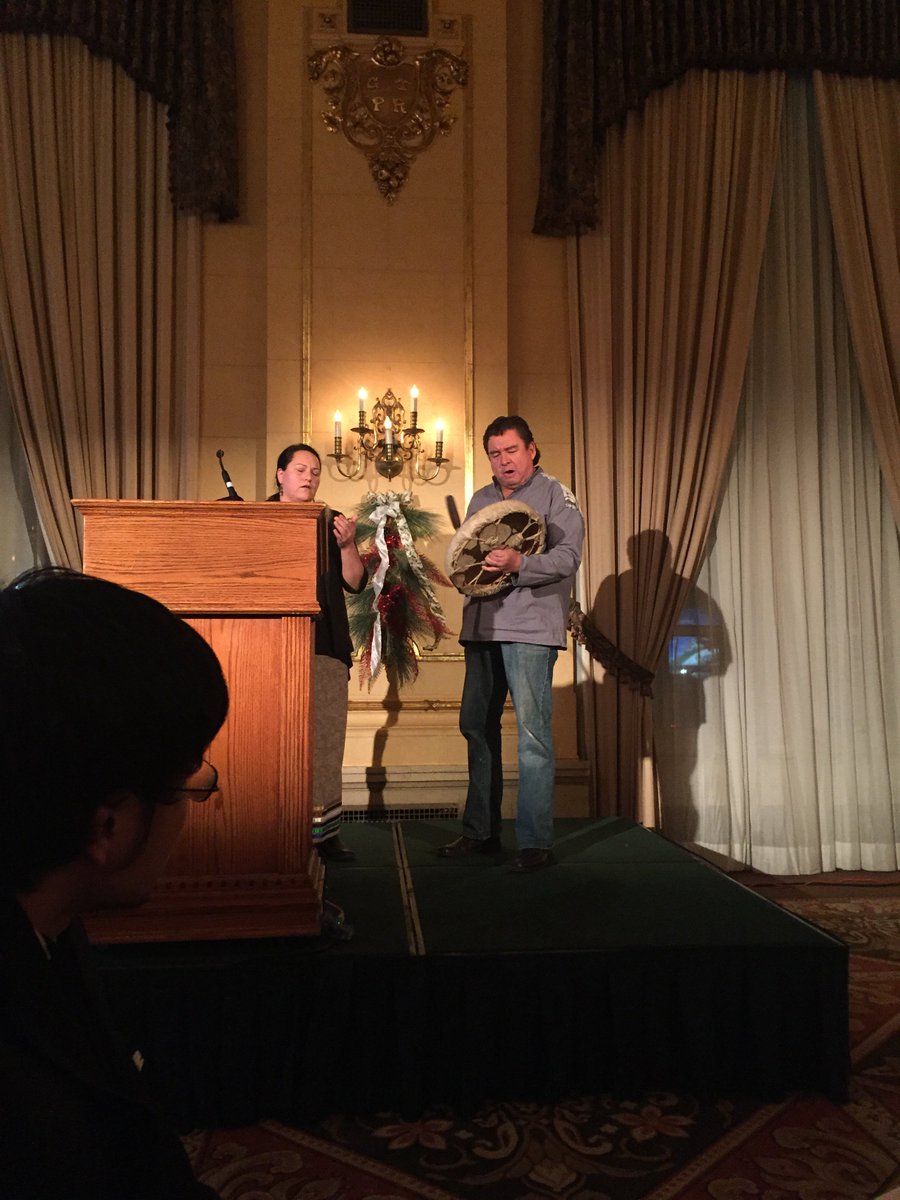cdnstudentslead's tweet photo. Ending the night with amazing music by Christine Cyr &amp; her family Mike &amp; Jac her son who’s hiding behind the podium. https://t.co/ZWmkUbmPQp