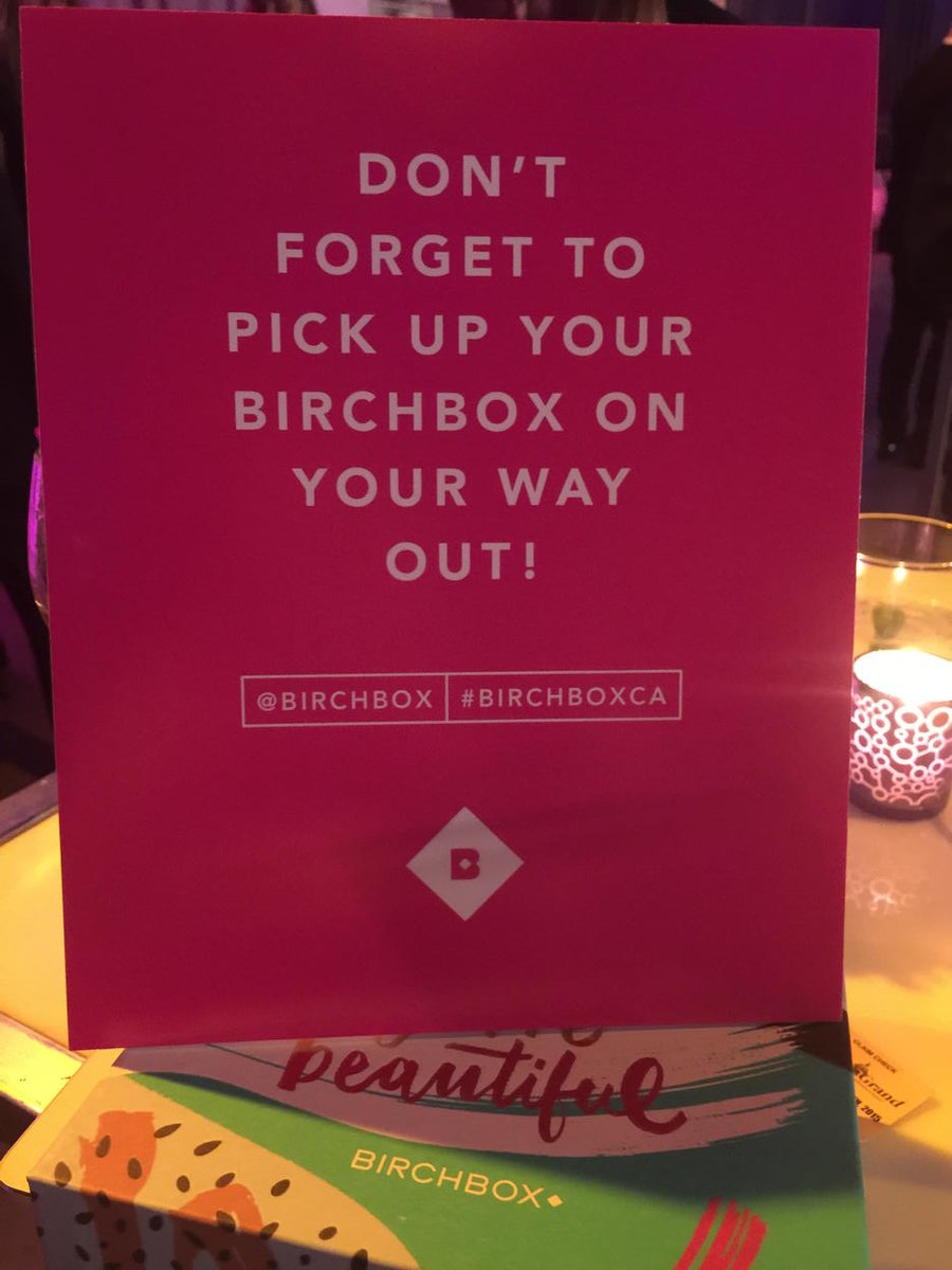 BGBCanada's tweet photo. Don't forget to pick up your @birchbox #birchboxca on your way out #MirrorBallAfterDark https://t.co/4EsBGP2Wyi